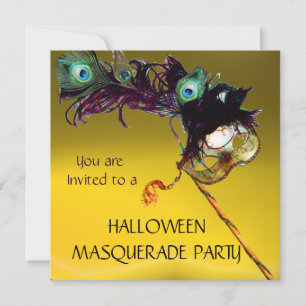 Invitación FIESTA DE DISFRAZ DE HALLOWEEN Amarillo Naranja az