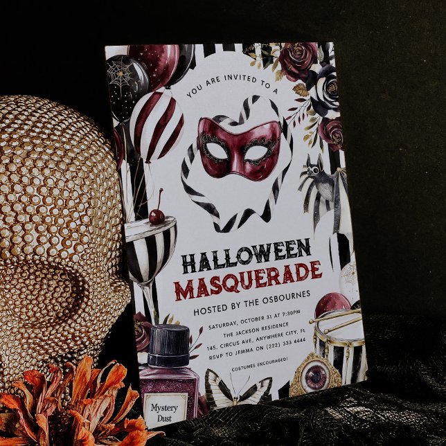 Invitación Fiesta de disfraz de Halloween del Circo Oscuro (Subido por el creador)