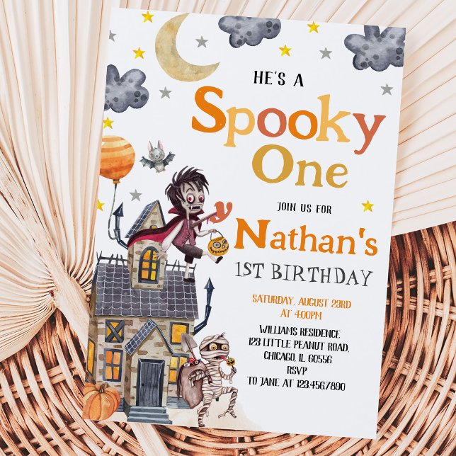 Invitación Fiesta de Disfraz de Spooky One Cumpleaños de Hall (Subido por el creador)