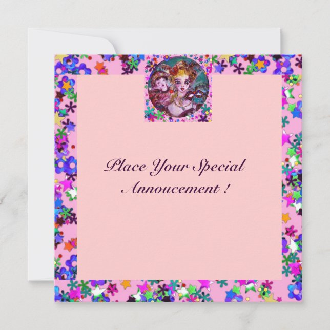 INVITACIÓN FIESTA DE DISFRAZ VENECIANO DE SAN VALENTÍN (Anverso)