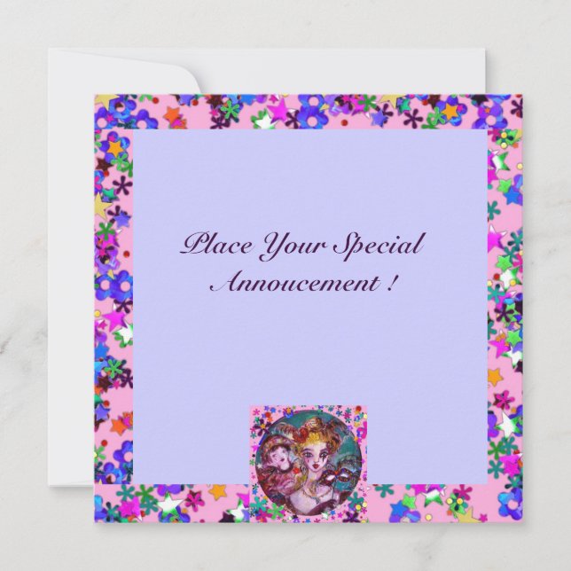 INVITACIÓN FIESTA DE DISFRAZ VENECIANO DE SAN VALENTÍN (Anverso)