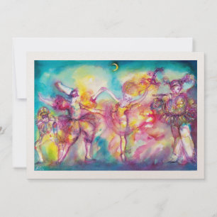 Invitación FIESTA DE DISFRAZES, Máscaras de Mardi Gras, Baile