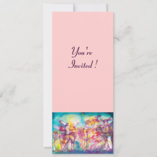 Invitación FIESTA DE DISFRAZES, Máscaras de Mardi Gras, Baile