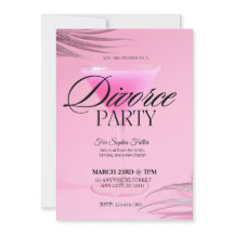 Fiesta de Divorcio de Vidrio de Martini Rosa
