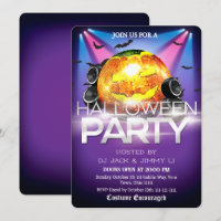 Fiesta de DJ de Halloween Bola de Disco Calabaza E