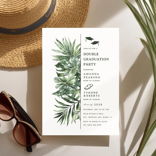 Invitación Fiesta de doble graduación de la vegetación de la  (Subido por el creador)