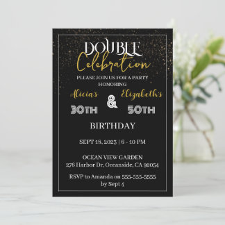 Invitación Fiesta de doble hito combinado de cumpleaños