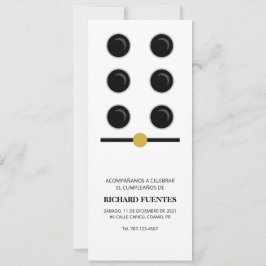 Invitación Fiesta de Dominó Temática