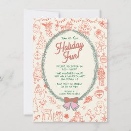 Invitación Fiesta de doodles dibujados a mano