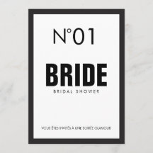 Fiesta de DUCHA BRIDAL del TEMA PARÍS Blanco y Neg