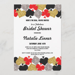Invitación Fiesta de ducha de novia Las Vegas Casino Royale I