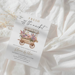 Invitación Fiesta de ducha de novia recién salida del mercado