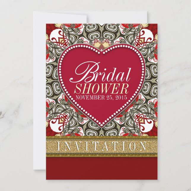 Invitación Fiesta de ducha de novias bohemias de amor del Est (Anverso)