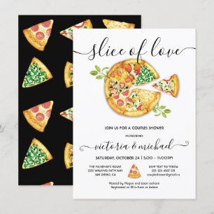 Invitación Fiesta de Ducha de Pizza Slice of Love