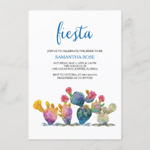 Invitación Fiesta de ducha nupcial Cactus