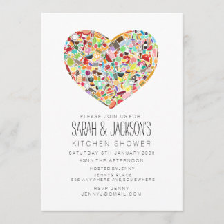 Invitación Fiesta de ducha nupcial del té de la cocina del