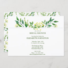 Invitación Fiesta de duchas de novias con hierbas botánicas d