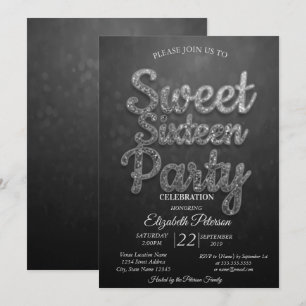 Invitación Fiesta de Dulces 16 con Bokeh Genial y de Moda