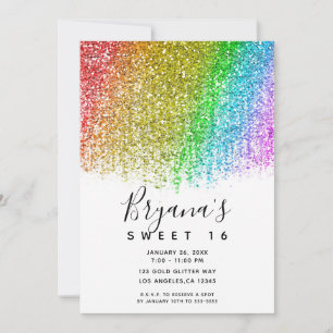 Invitación Fiesta de Dulces 16 Cumpleaños Brillantes Cono de
