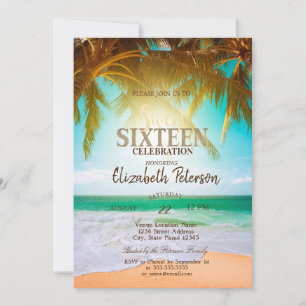 Invitación Fiesta de Dulces 16 de Palmas de Playa