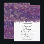 Invitación Fiesta de Dulces 16 Moderno Glamour con Salpicadur<br><div class="desc">Personalice para su evento.</div>