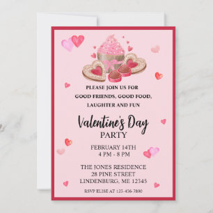 Invitación Fiesta de dulces y galletas de San Valentín