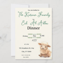 Invitación Fiesta de Eid Al Adha beige oveja linda