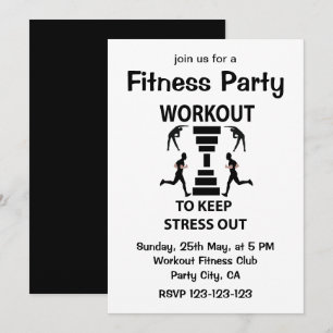 Invitación Fiesta de ejercicio de fitness