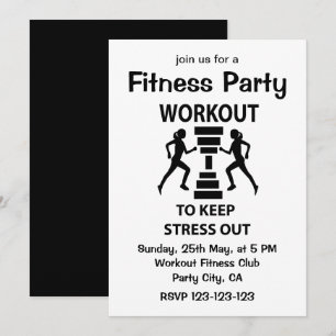 Invitación Fiesta de ejercicio de fitness