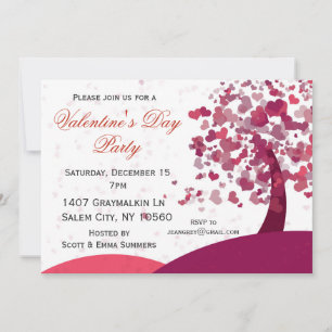 Invitación Fiesta de El día de San Valentín de paisajes de ár