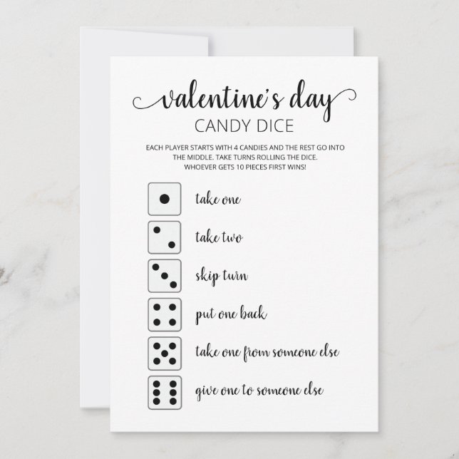 Invitación Fiesta de El día de San Valentín editable de Candy (Anverso)