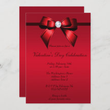 Fiesta de El día de San Valentín Romántico Gem Bow