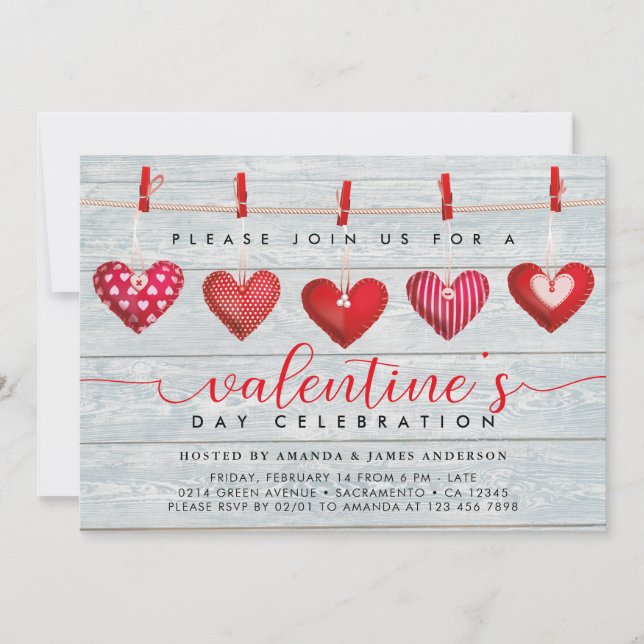 Invitación Fiesta de El día de San Valentín ruso (Anverso)