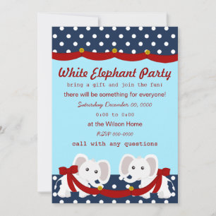 Invitación Fiesta de elefantes blancos