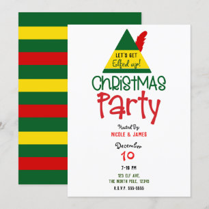 Invitación Fiesta de Elfo Navideño Hastiado