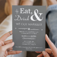 Fiesta de Elopamiento Gray Eat Drink We Got Marrie