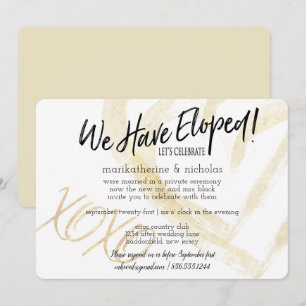 Invitación Fiesta de Elopement con Abrazos, Besos y Corazones