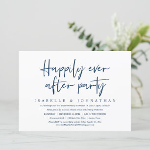 Invitación Fiesta de Elopement de Boda Casual Feliz para Siem