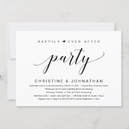 Invitación Fiesta de Elopement de Boda Felices para Siempre