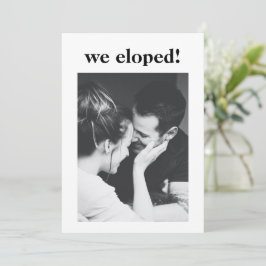 Invitación Fiesta de Elopement de Estética Minimalista 