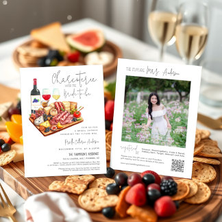 Invitación Fiesta de embutidos con el código QR de la futura 