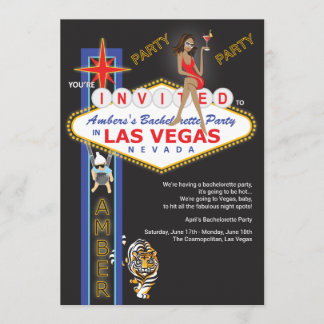Invitación Fiesta de encargo de Las Vegas Bachelorette