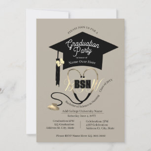 Invitación Fiesta De Enfermeras De Enfermería Moderno Y Elega