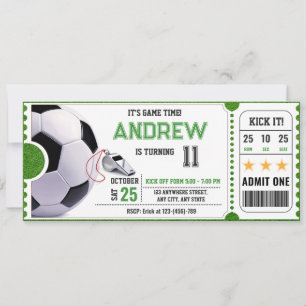 Invitación Fiesta de Entradas para Partido de Fútbol Personal