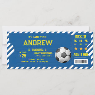 Invitación Fiesta de entradas para partidos de fútbol persona