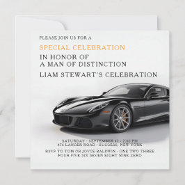 Invitación Fiesta de entusiastas de automóviles de élite