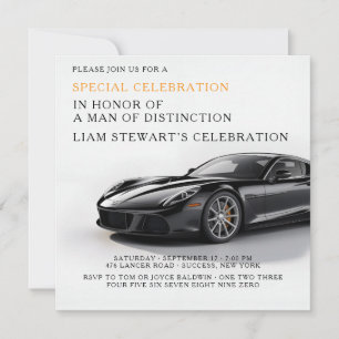 Invitación Fiesta de entusiastas de automóviles de élite