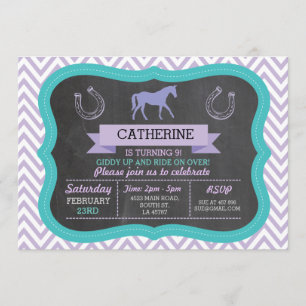 Invitación Fiesta de equitación invita a Pony Invitation