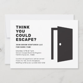 Invitación Fiesta de Escape Room