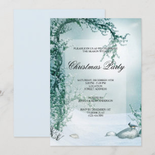 Invitación Fiesta de escenarios de florecimiento de invierno 